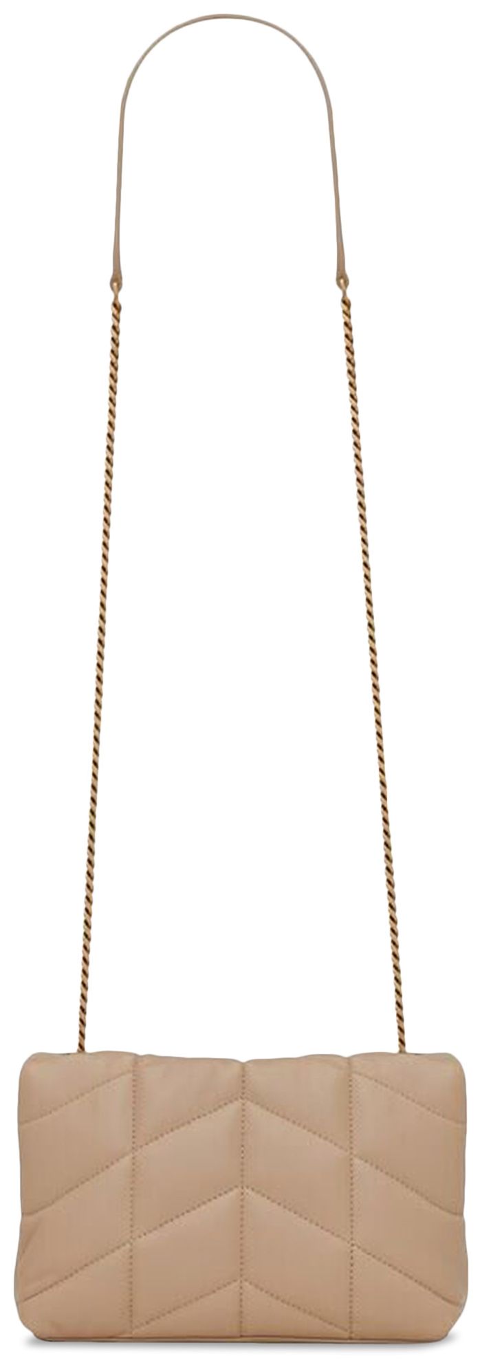 Saint Laurent Puffer Toy Bag Dark Beige