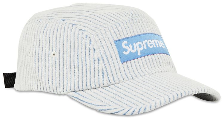Supreme 2 Tone Corduroy Camp Cap White