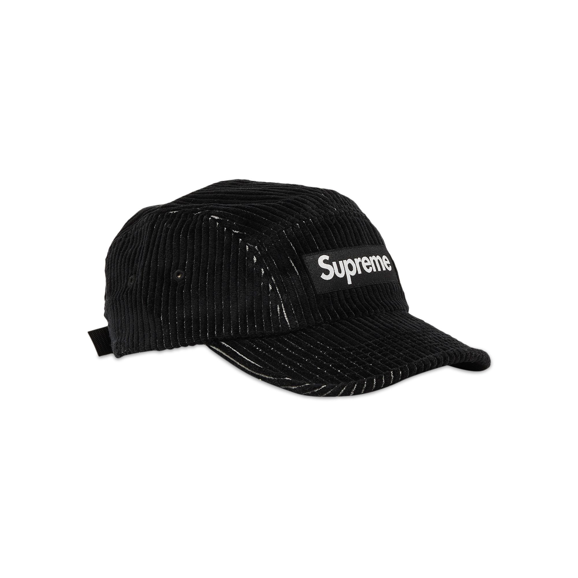 芸能人愛用のルームウェア 2-Tone Supreme Buy Corduroy BLACK SS23H47 - 'Black' Cap Camp 帽子