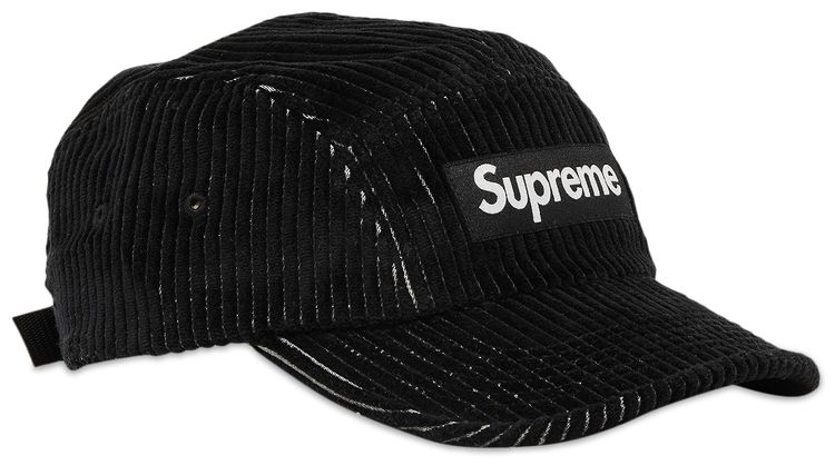 Supreme 2 Tone Corduroy Camp Cap Black