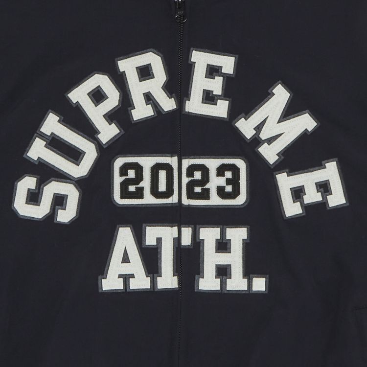 Supreme Applique Hooded Track Jacket Black