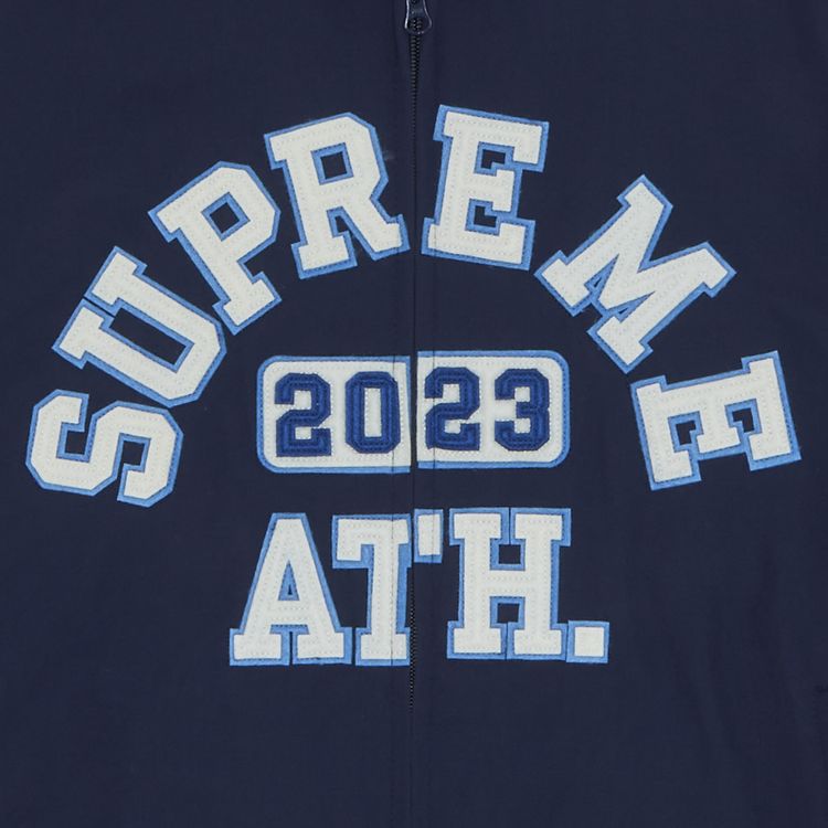Supreme Applique Hooded Track Jacket Navy