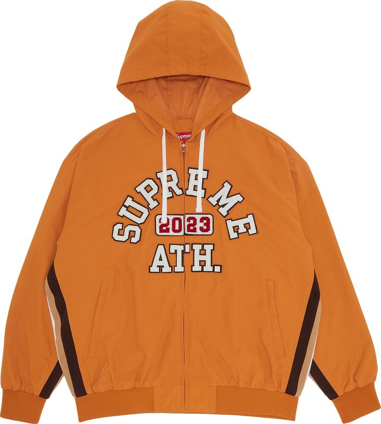 Supreme Appliqué Hooded Track Jacket 'Orange'