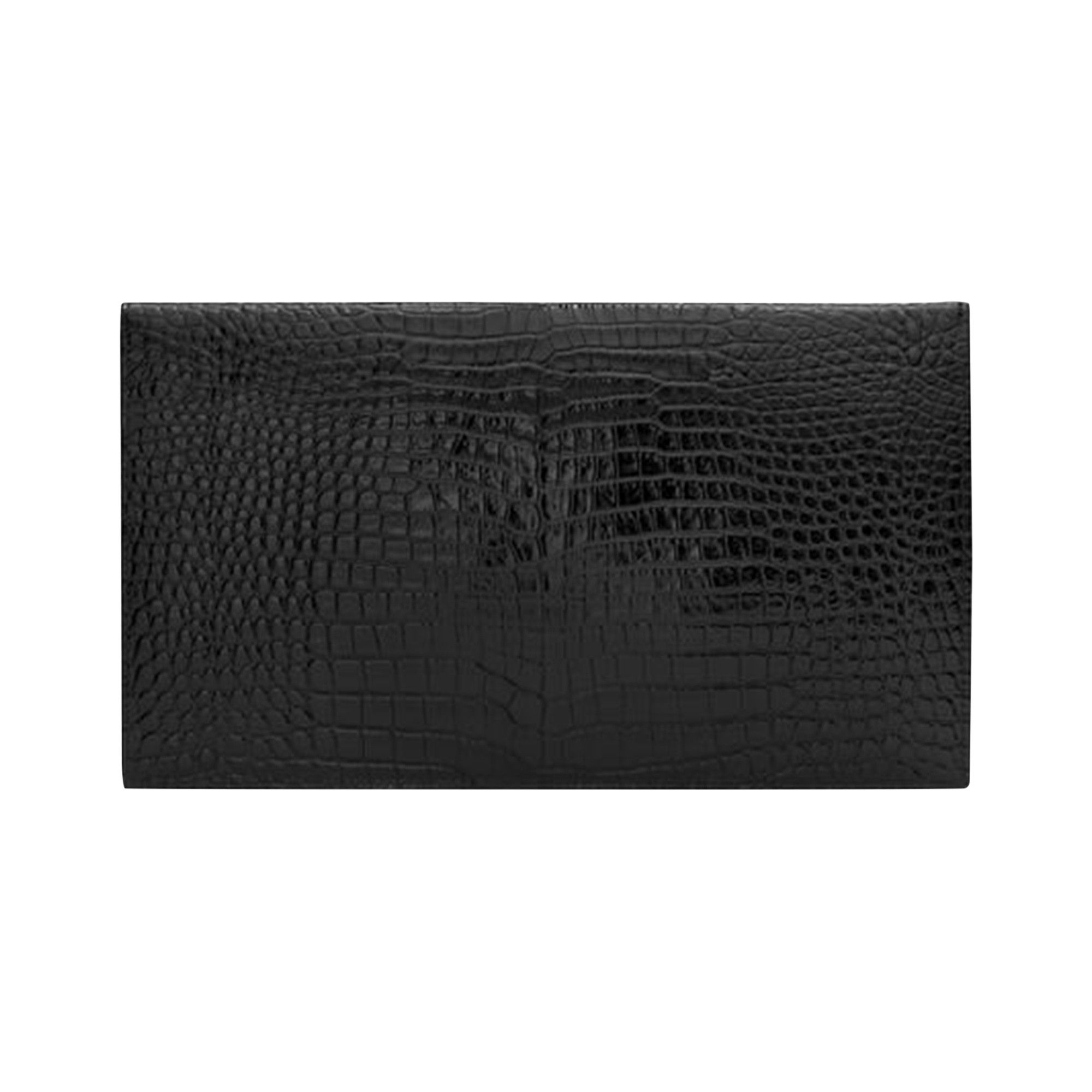 SAINT LAURENT PARIS｜ (565739 DND0J 1000) Buy Saint Laurent Uptown Crocodile Embossed Pouch 'Black