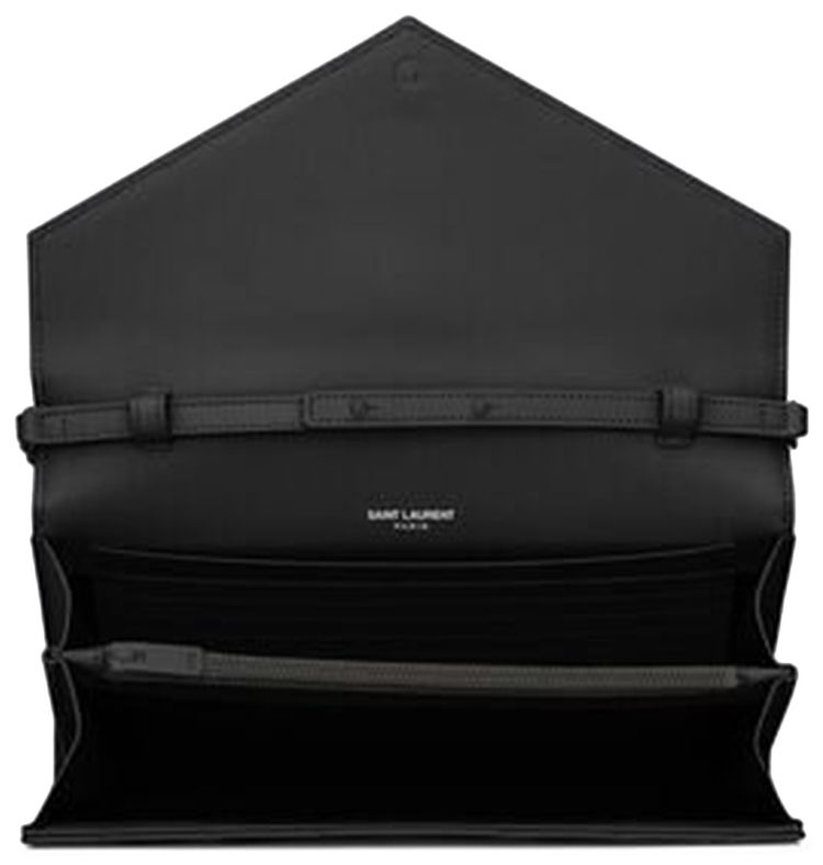 Saint Laurent Monogram Chain Wallet Black