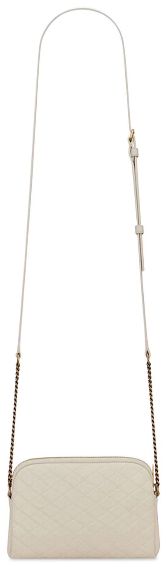 Saint Laurent Logo Plaque Crossbody Bag Soft Cream