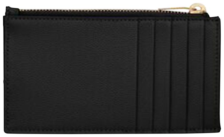 Saint Laurent Cassandre Matelasse Zipped Fragments Card Case Black