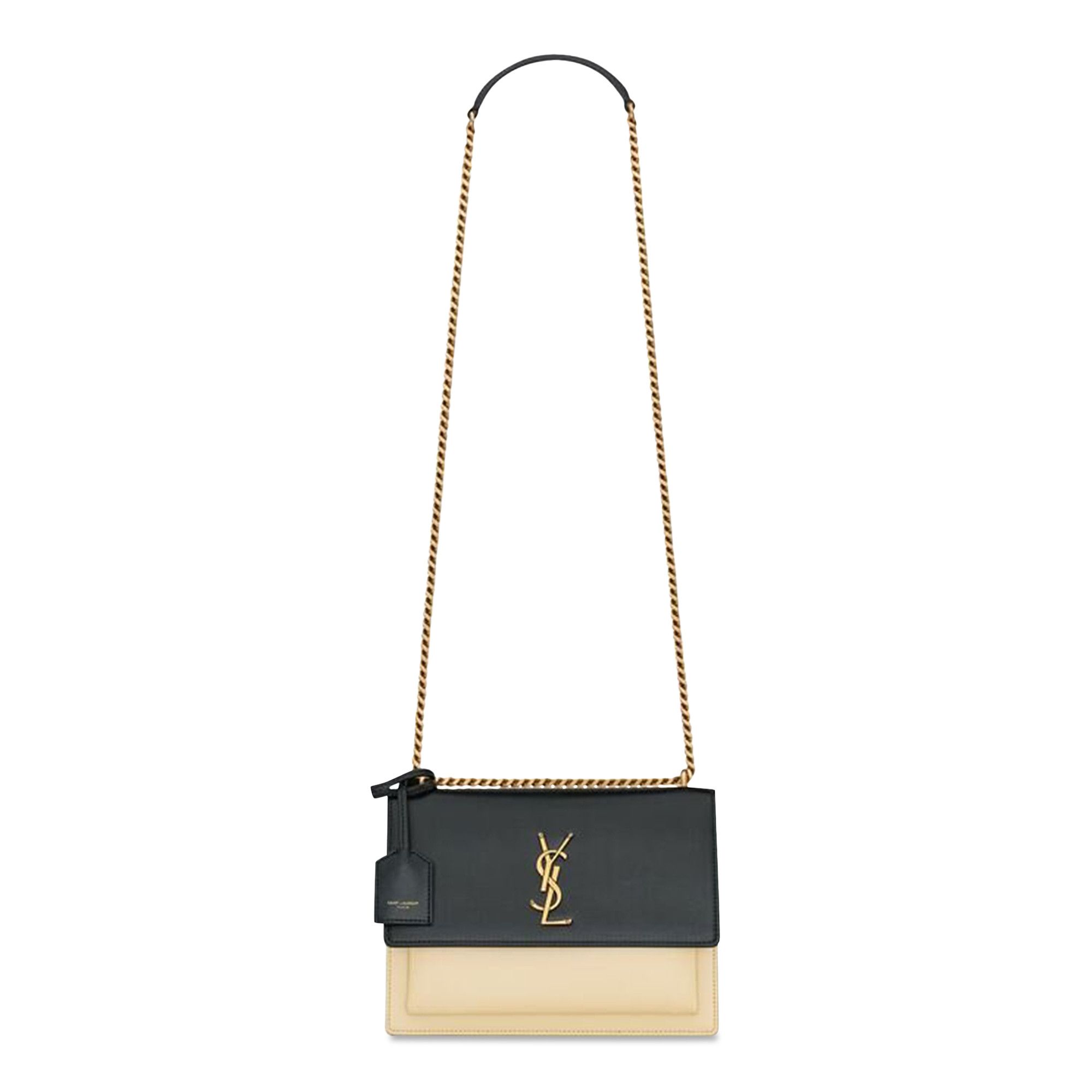 Buy Saint Laurent Sunset Two Tone Shoulder Bag Black Butter