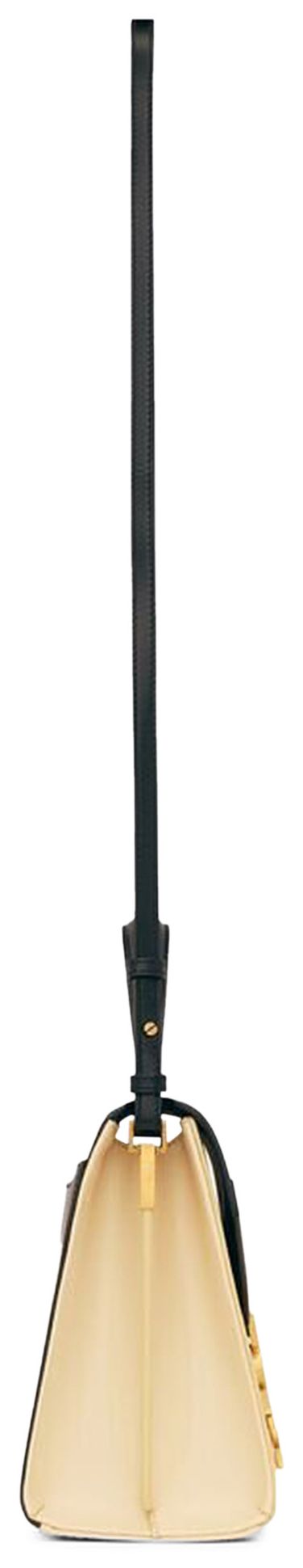 Saint Laurent Cassandra Two Tone Tote Bag BlackButter