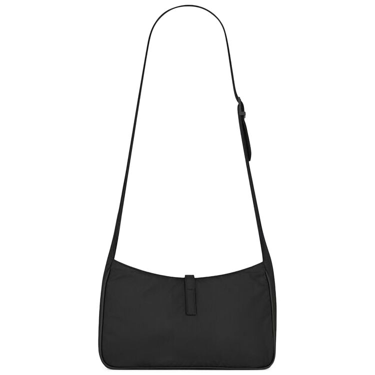 Saint Laurent Logo Plaque Shoulder Bag Black