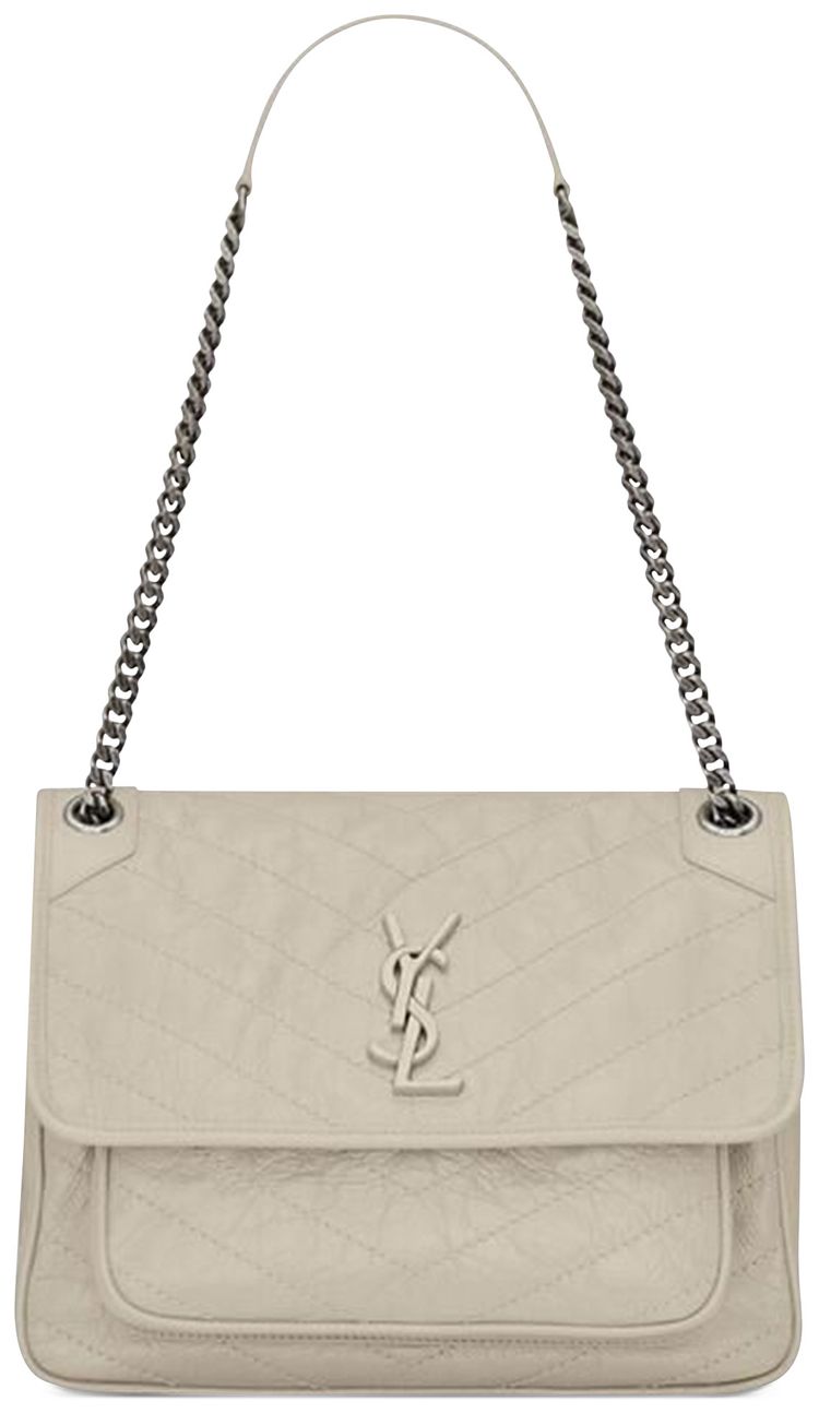 Saint Laurent Medium Niki Monogram Chain Bag Soft Cream