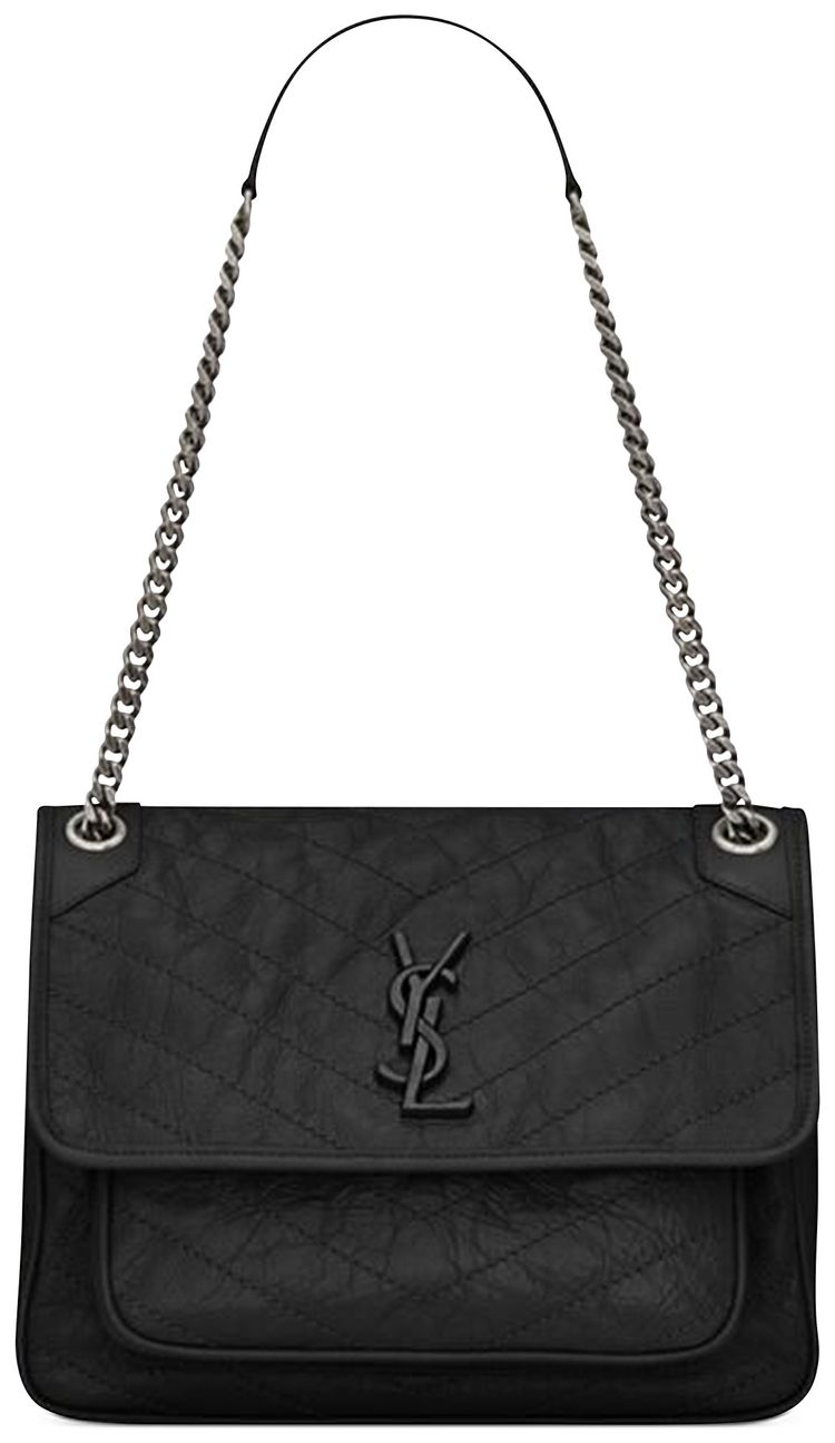Saint Laurent Medium Niki Monogram Chain Bag Black