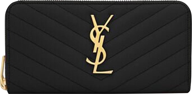 Saint Laurent Monogram Zip Around Wallet 'Black'