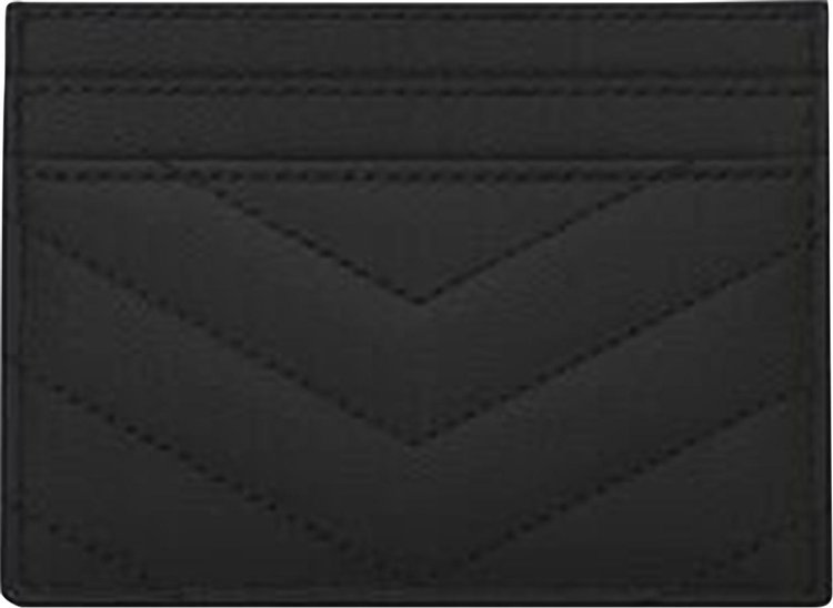 Saint Laurent Quilted Leather Card Case Black