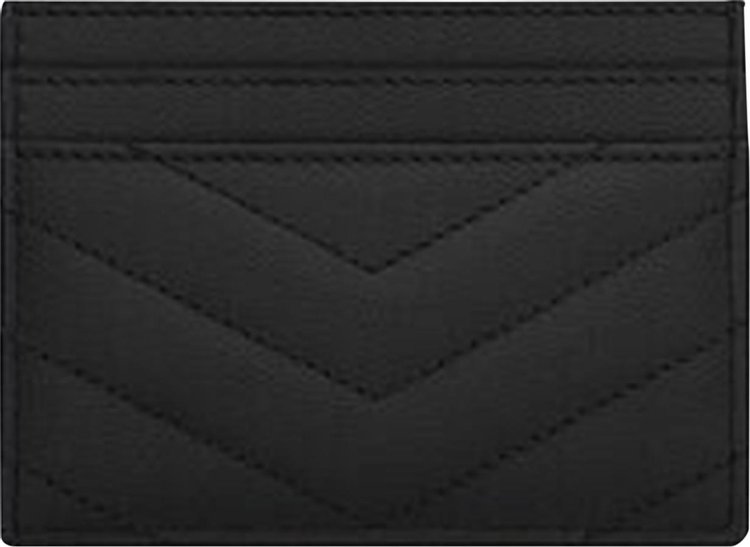 Saint Laurent Grain De Poudre Card Case Black