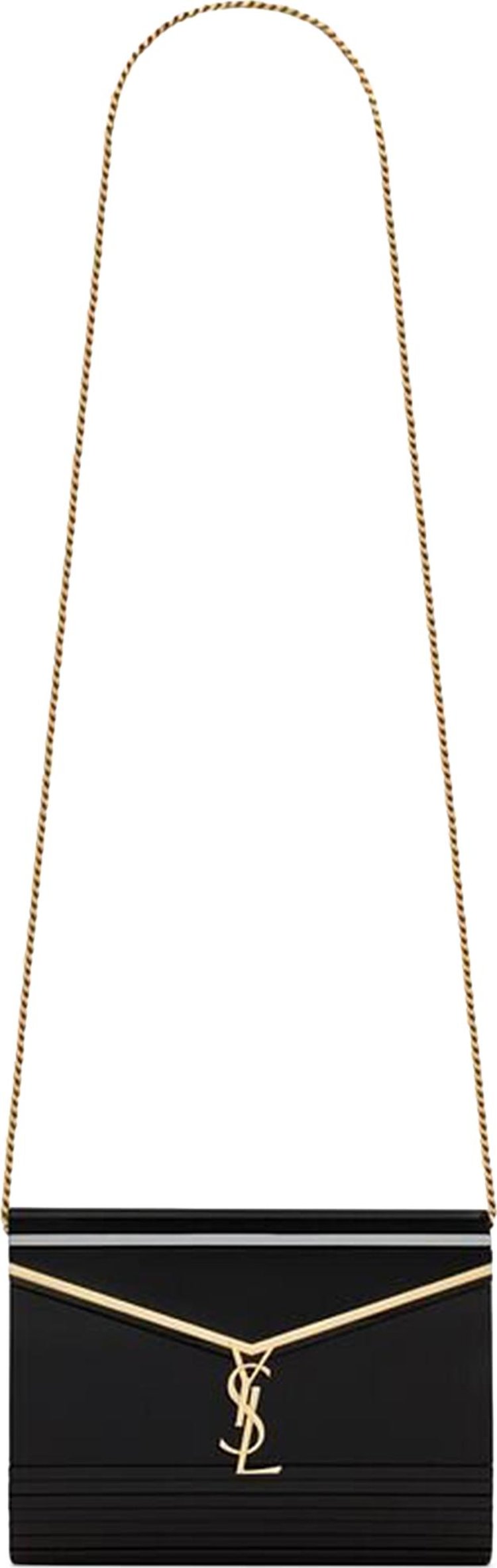 logo-plaque chain-link crossbody bag, Saint Laurent
