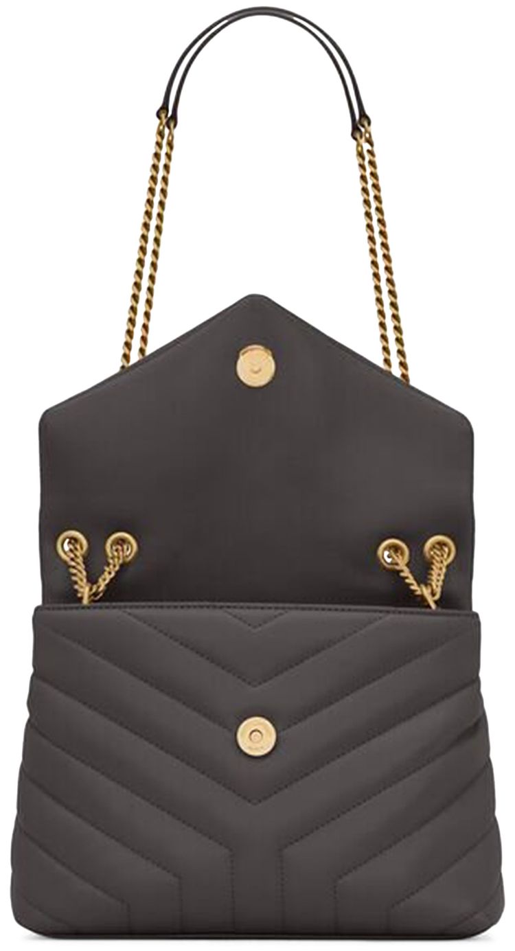 Saint Laurent Monogram Quilted Shoulder Bag Storm