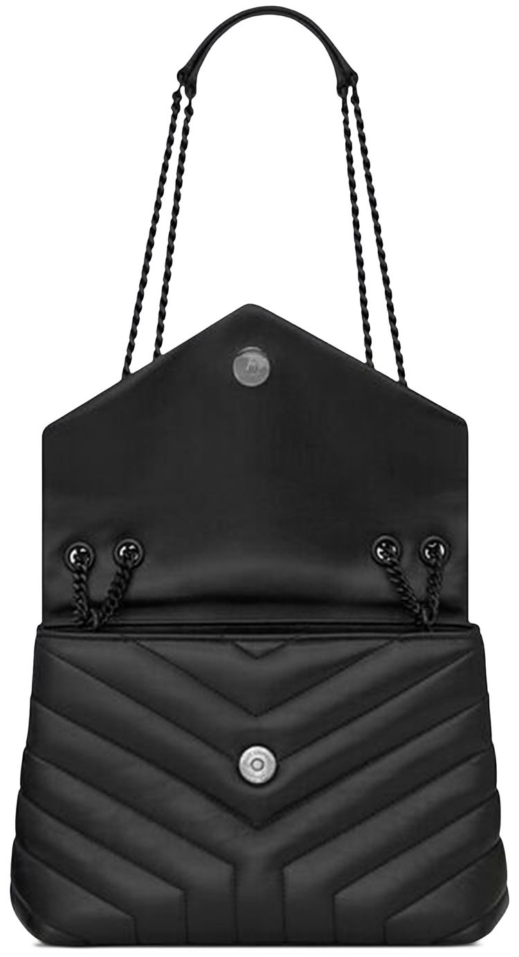 Saint Laurent Small Loulou Quilted Shoulder Bag Black