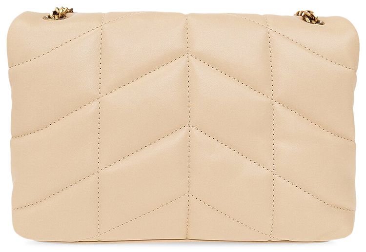 Saint Laurent Lou Lou Puffer Crossbody Bag Ivory