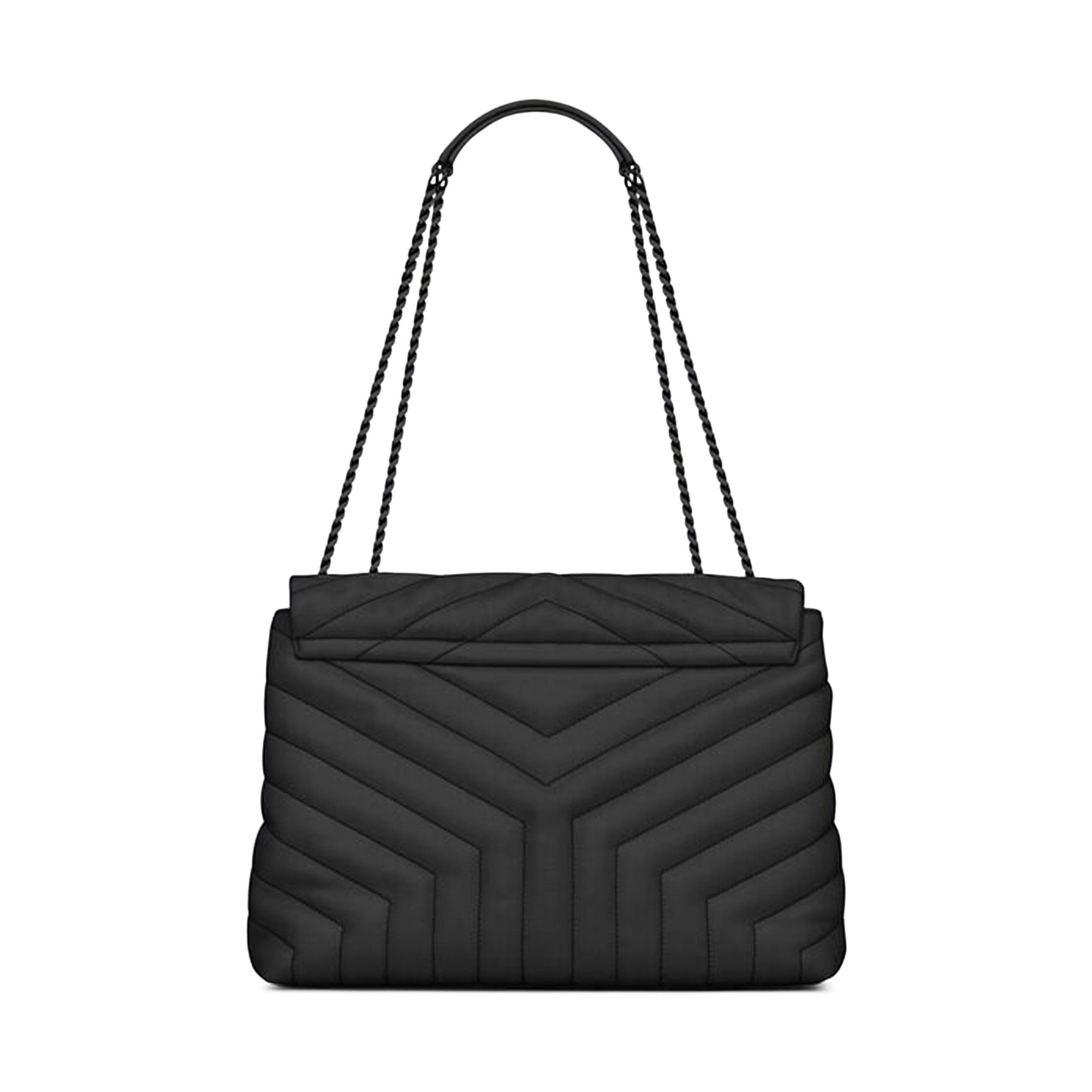 Buy Saint Laurent Loulou Quilted Logo Plaque Bag 'Black