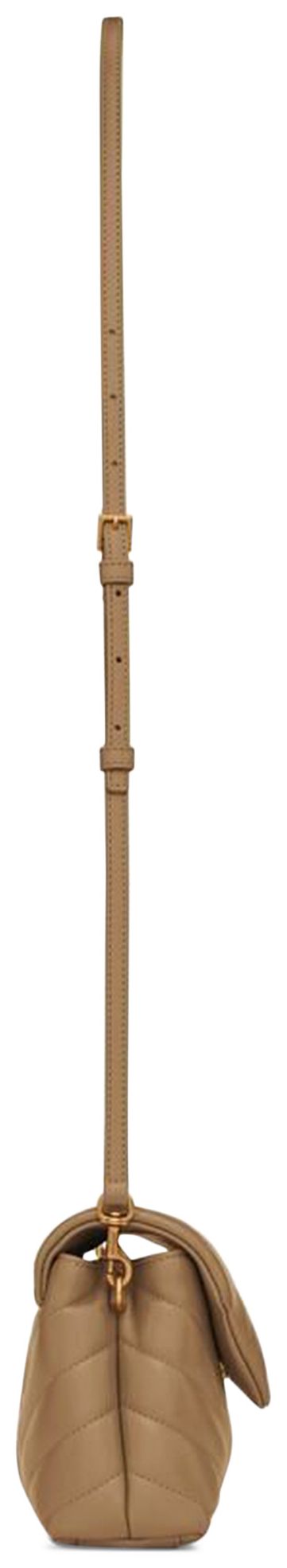 Saint Laurent Loulou Toy Crossbody Bag Natural Tan
