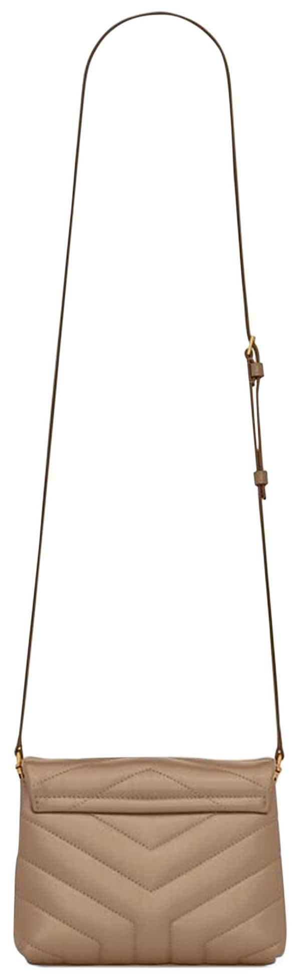 Saint Laurent Loulou Toy Crossbody Bag Greyish Brown