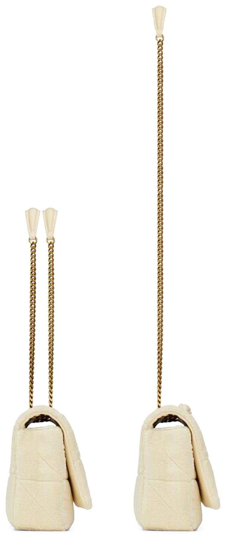 Saint Laurent Jamie Medium Chain Patchwork Bag Tropcal SandShell