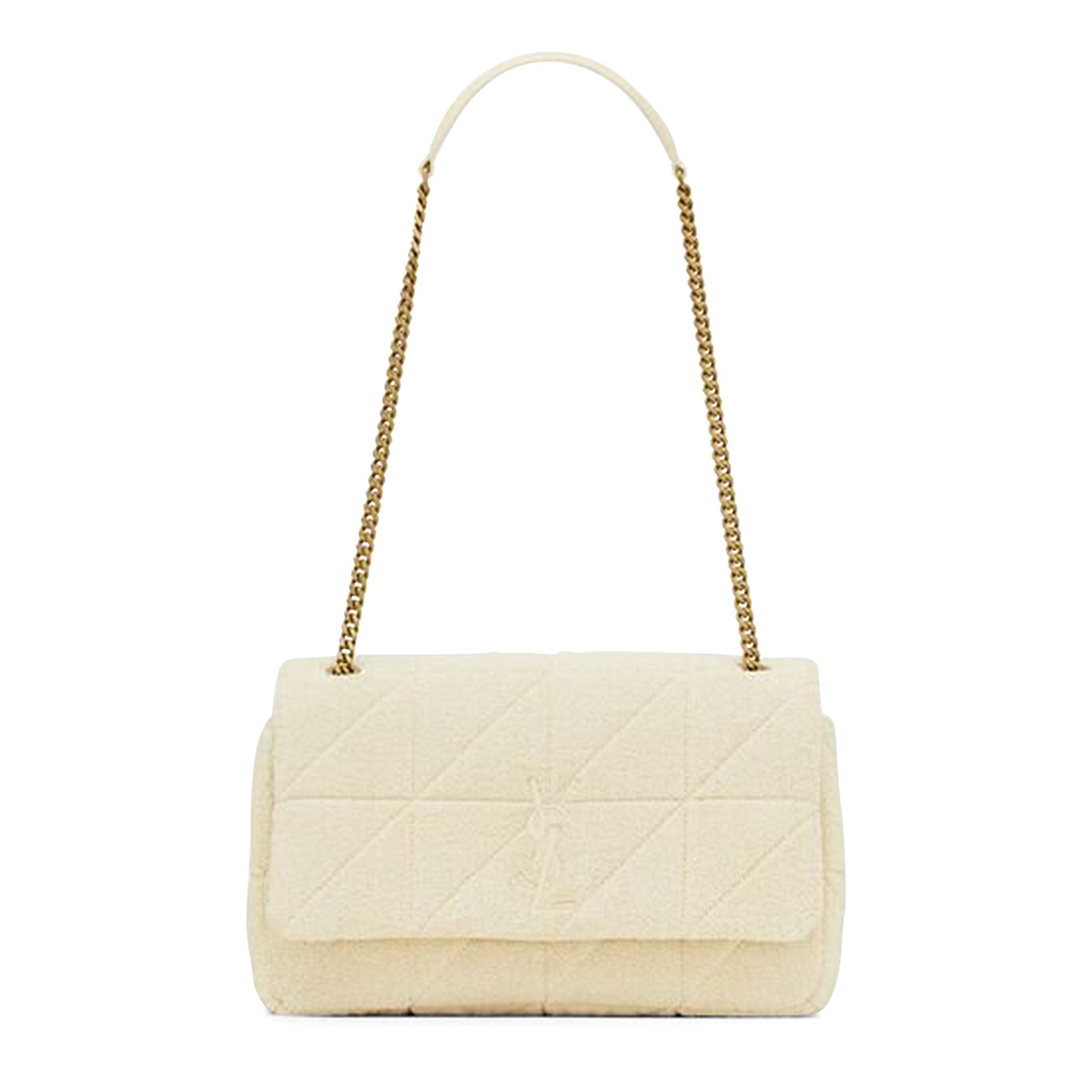 Saint Laurent Jamie Medium Chain Patchwork Bag Tropcal Sand Shell