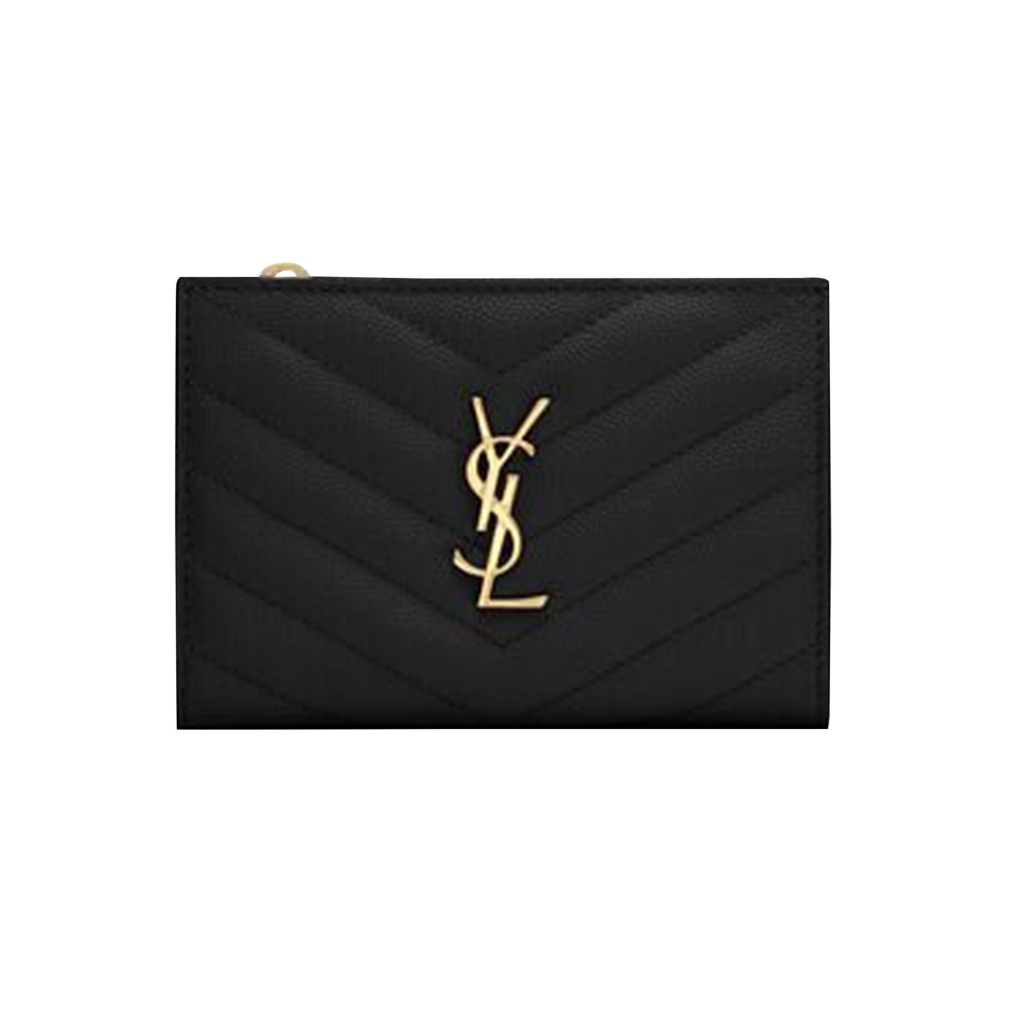 Ysl monogram matelasse bifold wallet on sale