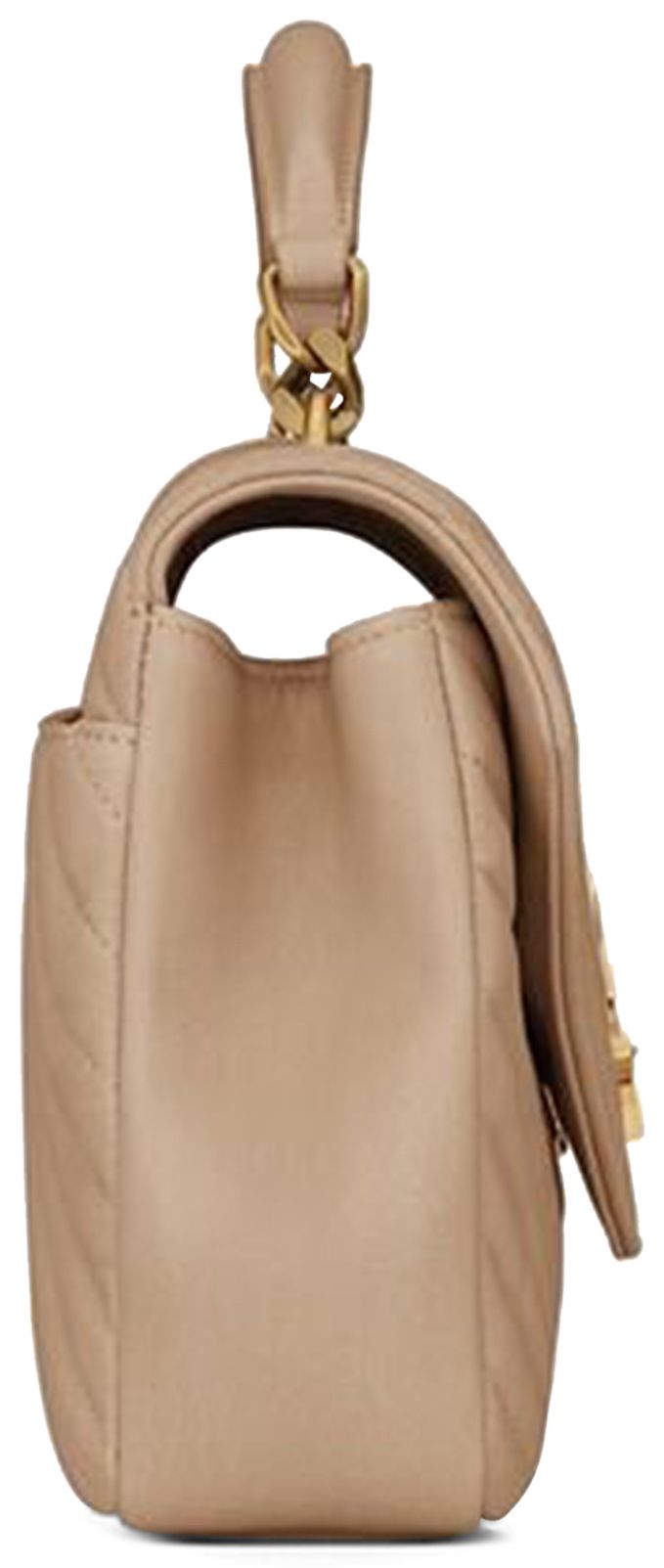 Saint Laurent Medium College Shoulder Bag Dark Beige