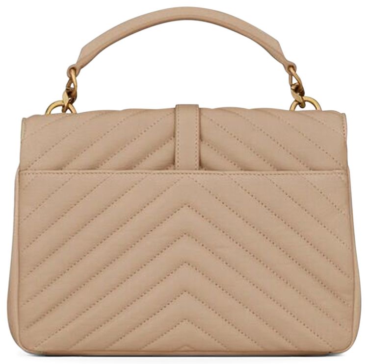 Saint Laurent Medium College Shoulder Bag Dark Beige