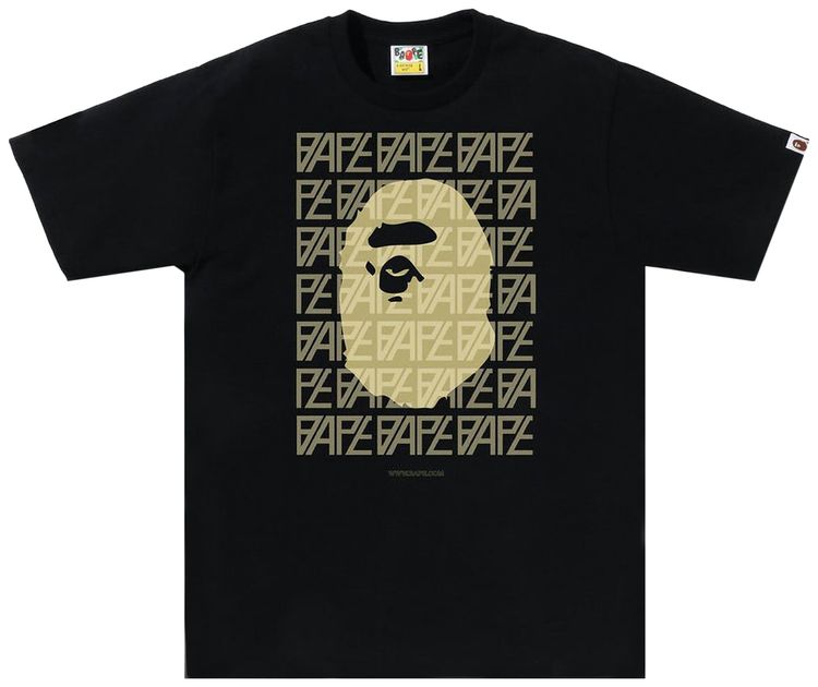 BAPE Logo Monogram Tee Black