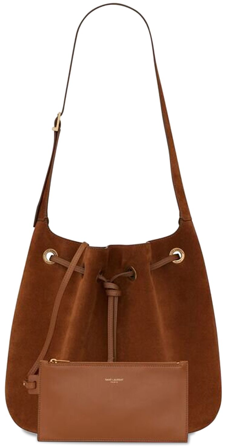 Saint Laurent Paris VII Medium Hobo Bag Brown