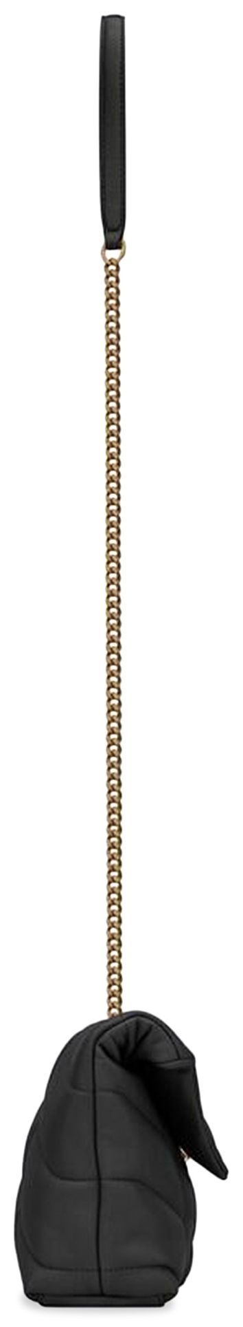 Saint Laurent Puffer Toy Bag In Quilted Nero