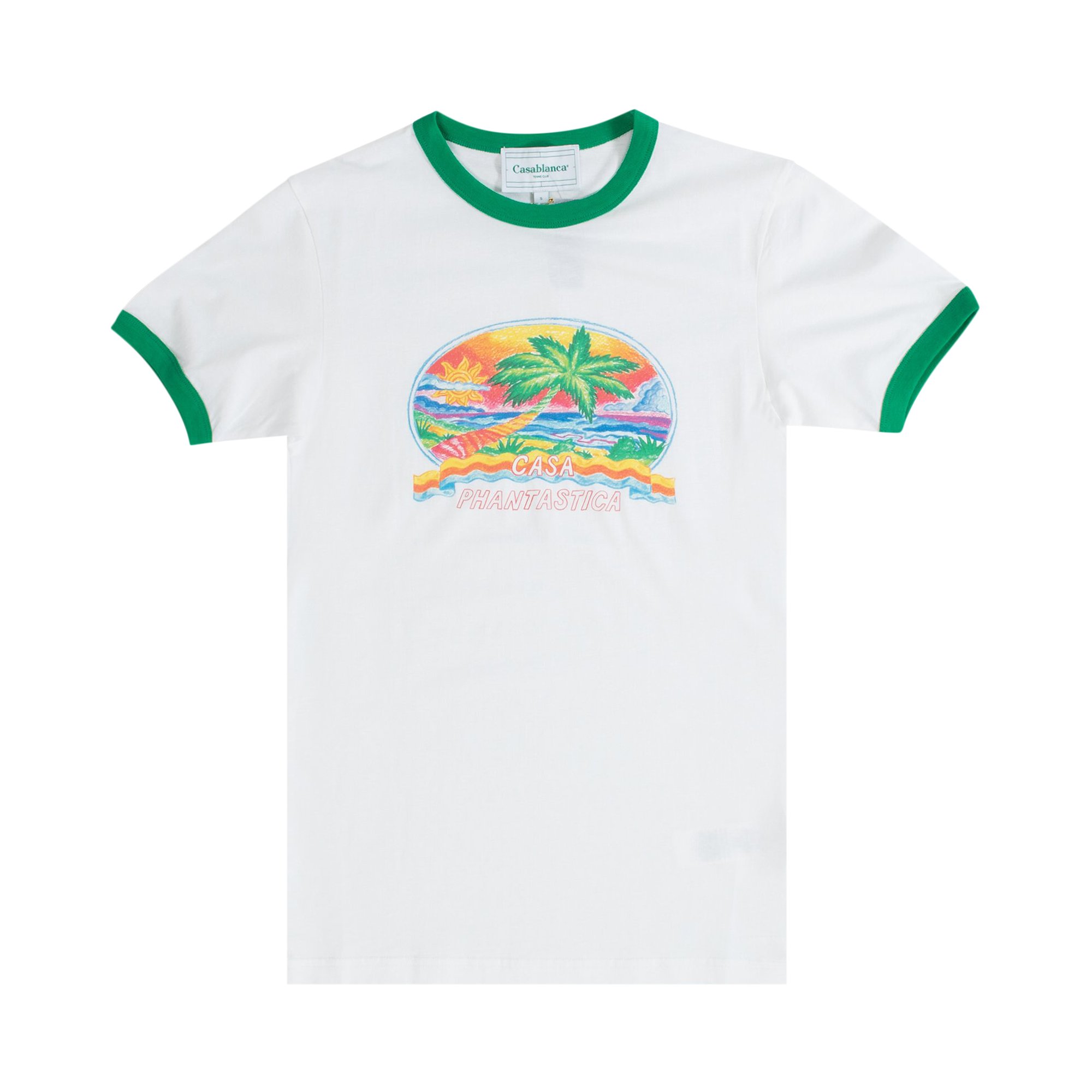Buy Casablanca Casa Phantastica Ringer T-Shirt 'White' - MS23 JTS
