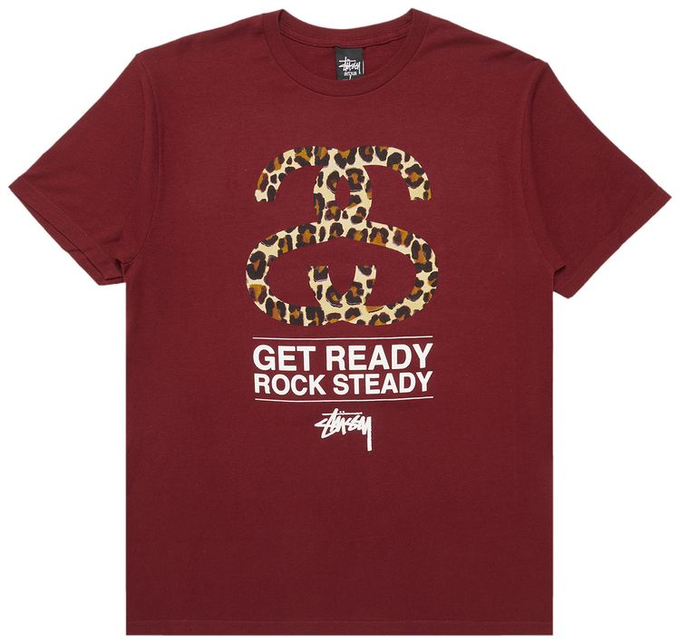 Stussy SS Leopard Tee Wine