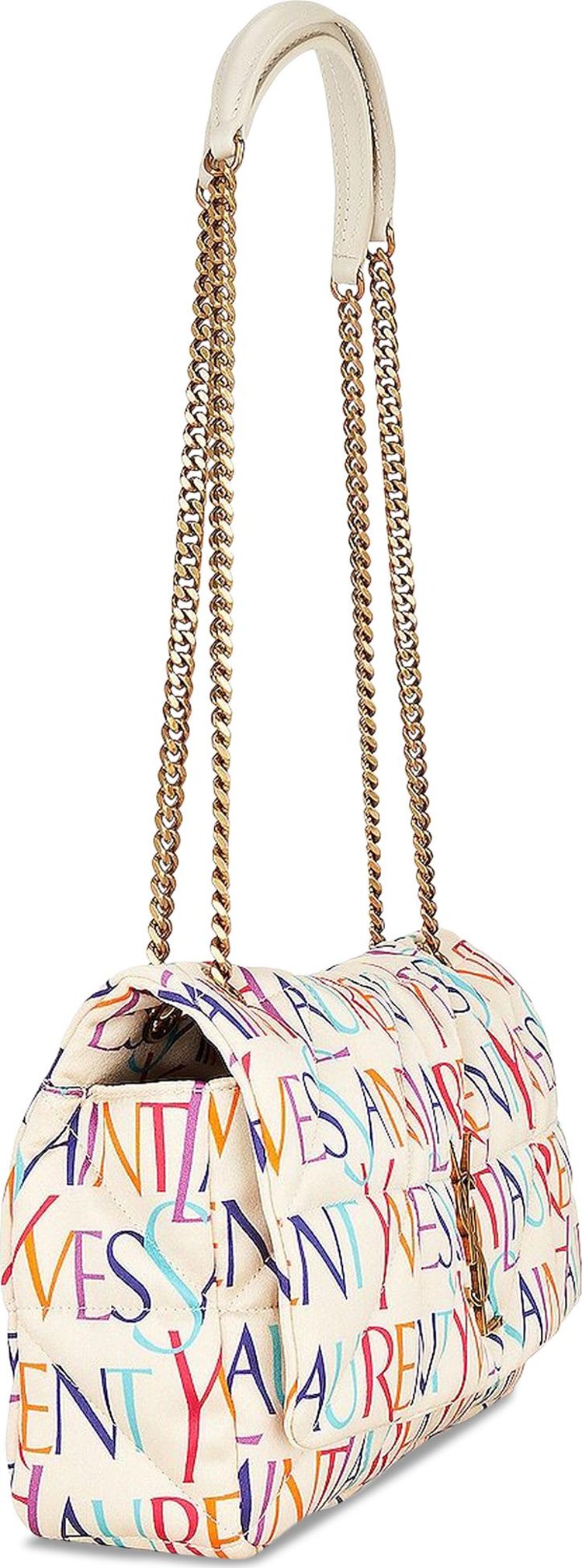 Saint Laurent Jamie Shoulder Bag WhiteMulticolor