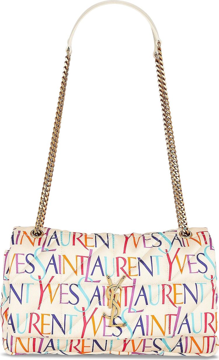 Saint Laurent Jamie Shoulder Bag WhiteMulticolor