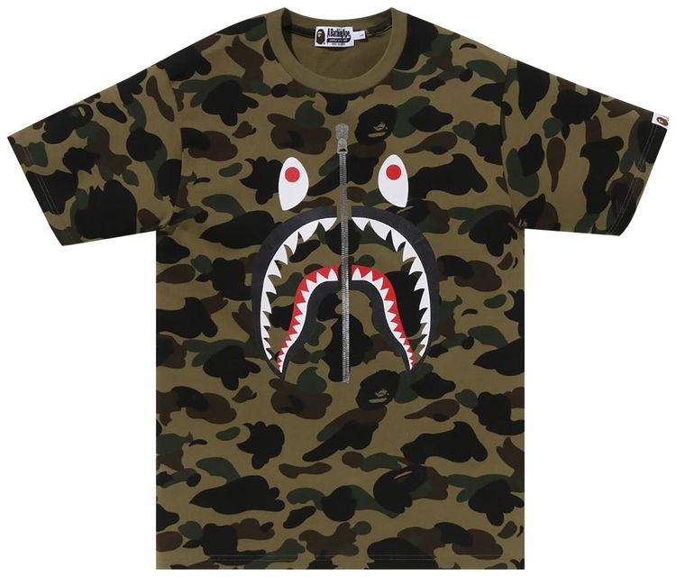 BAPE 1st Camo Shark Tee Green