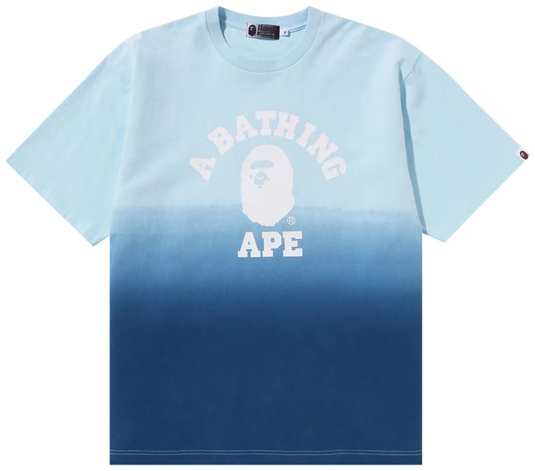 BAPE College Gradation Relaxed Fit Tee Blue