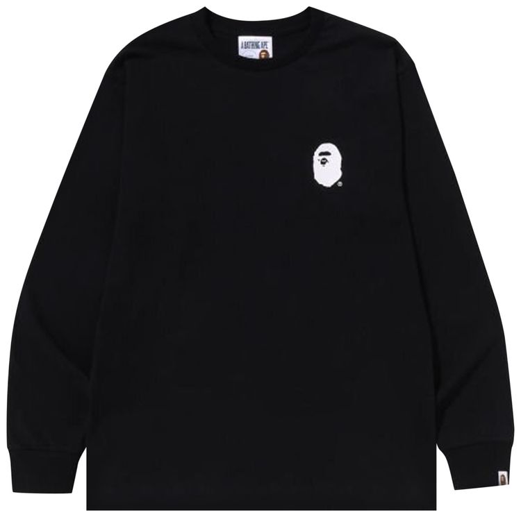 BAPE A Bathing Ape Lettered Long Sleeve Tee Black