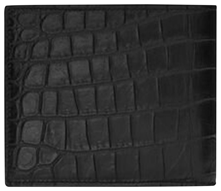 Saint Laurent Tiny Cassandre EastWest Wallet Black