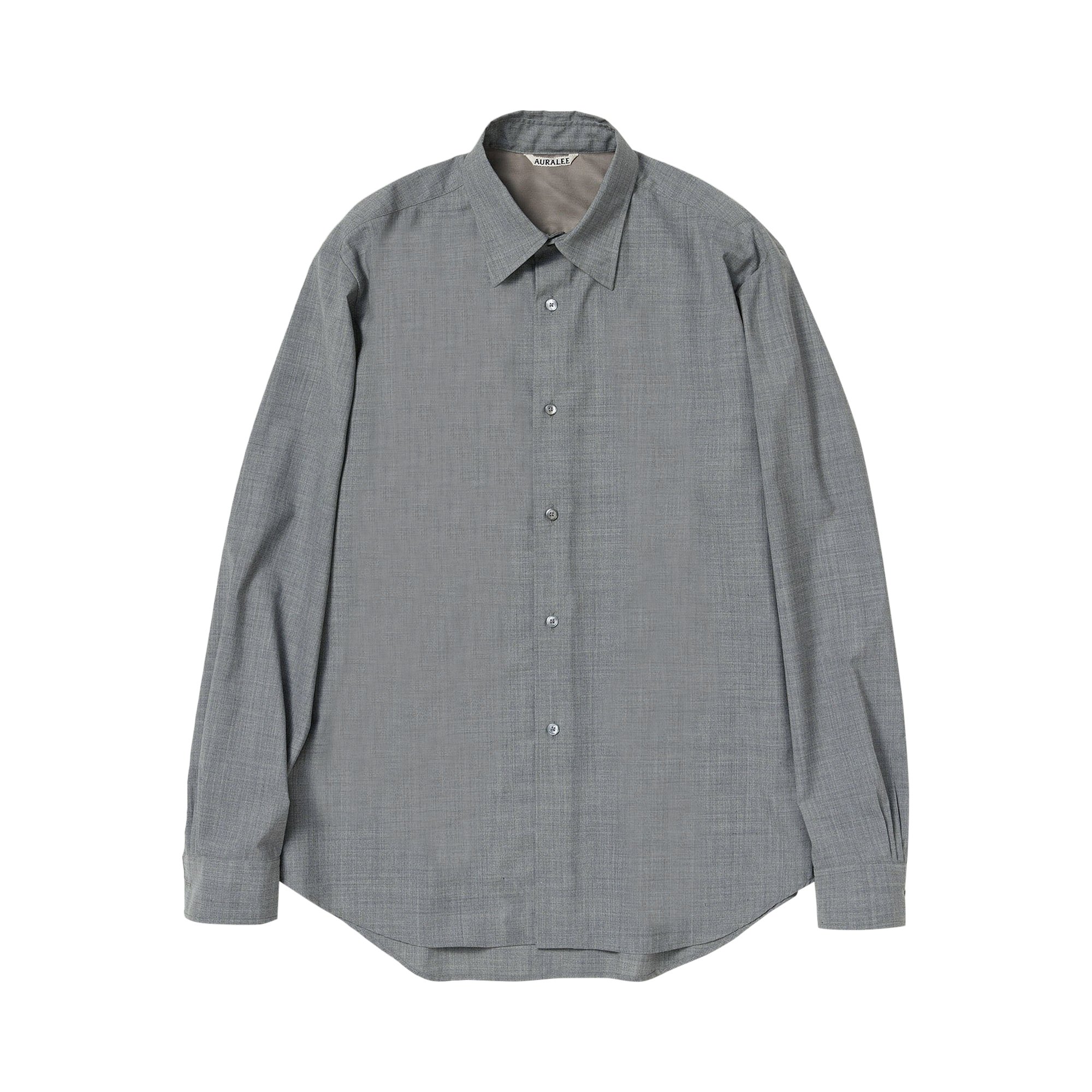Buy Auralee Super Fine Tropical Wool Shirt 'Top Grey' - A23SS03WT 