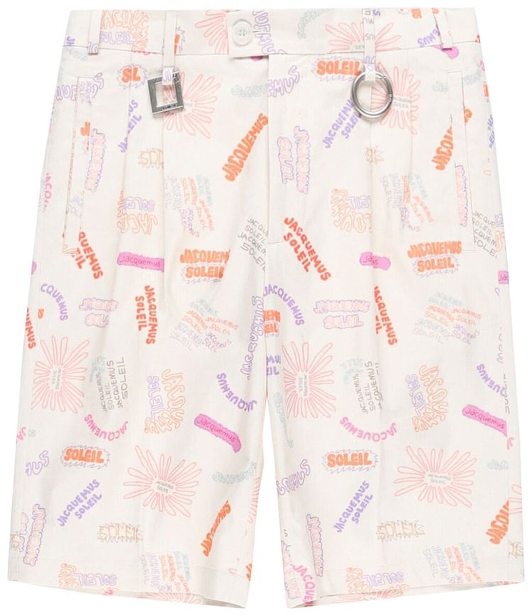 Jacquemus Le Short Rond Carre Print Multi Tags