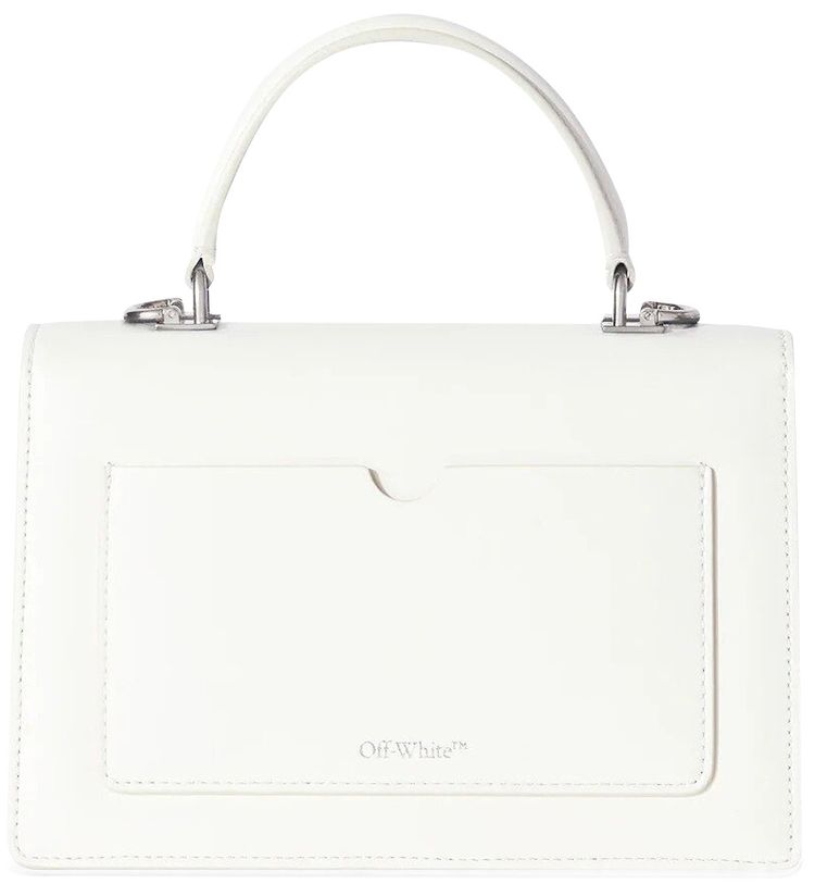 Off White Jitney 14 Top Handle Bag White