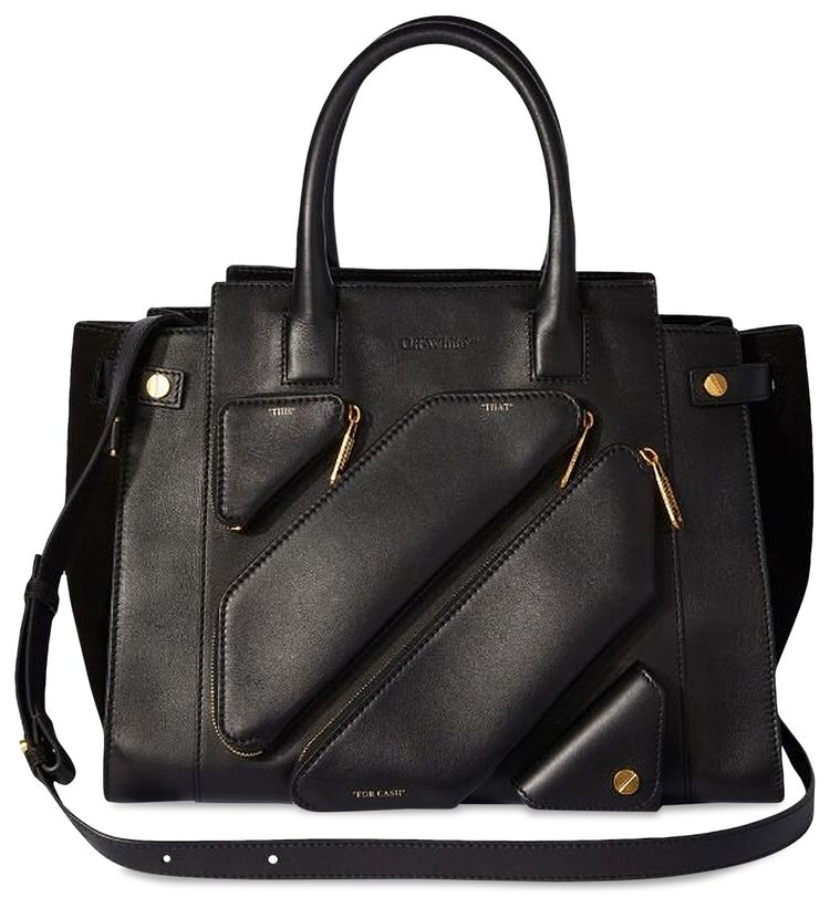 Buy OffWhite City Leather Tote Bag 'Black' OWNA206S23LEA0011000 GOAT