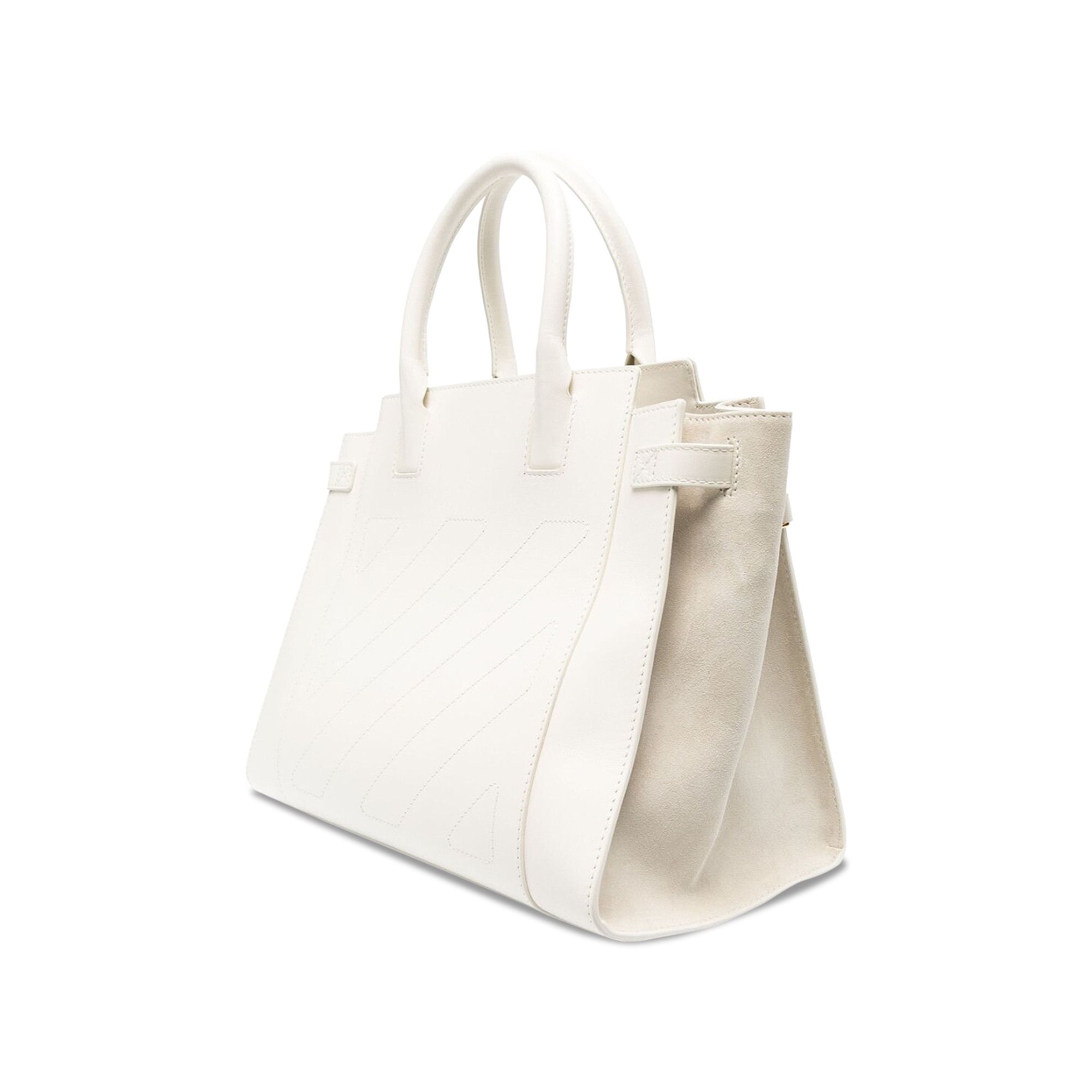 Buy Off-White Large City Leather Tote Bag 'White