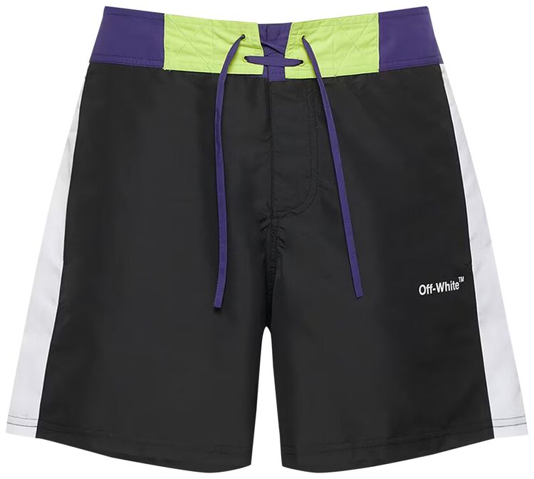 Off White Arrow Block Sunset Swimshorts BlackPurple