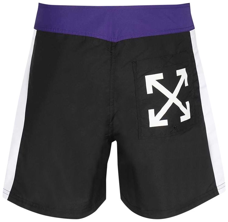 Off White Arrow Block Sunset Swimshorts BlackPurple