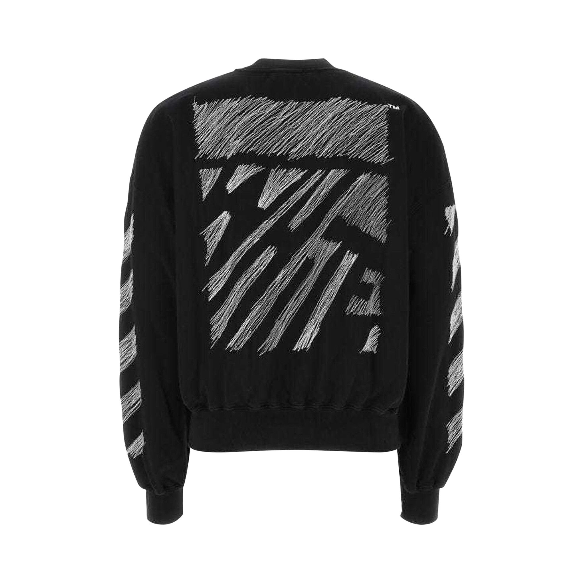 Buy Off-White Scribble Diag Boxy Crewneck 'Black/White